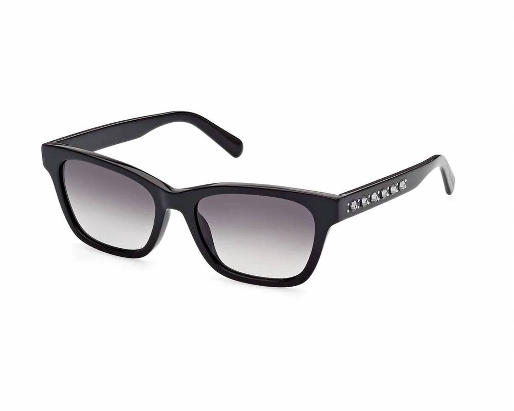 NEW SWAROVSKI women's plastic with crystal embellishment sunglasses in 01b - bla